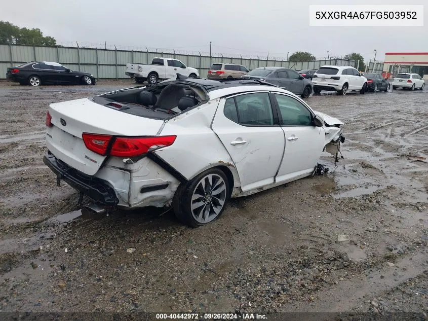 5XXGR4A67FG503952 2015 Kia Optima Sx