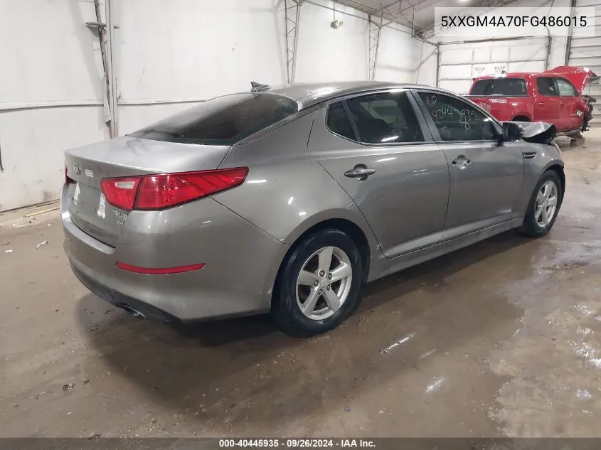 2015 Kia Optima Lx VIN: 5XXGM4A70FG486015 Lot: 40445935