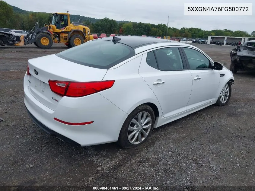 2015 Kia Optima Ex VIN: 5XXGN4A76FG500772 Lot: 40451461