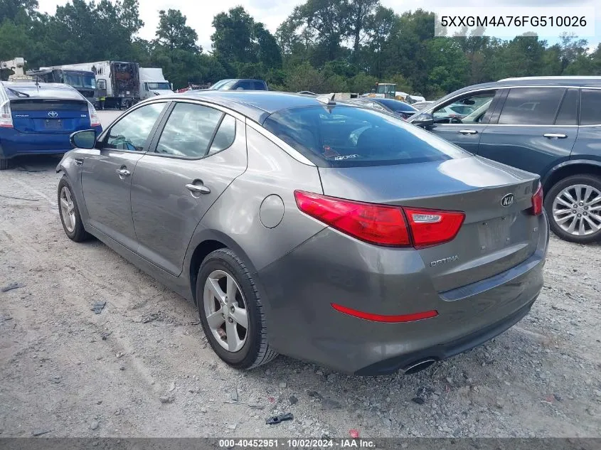 5XXGM4A76FG510026 2015 Kia Optima Lx