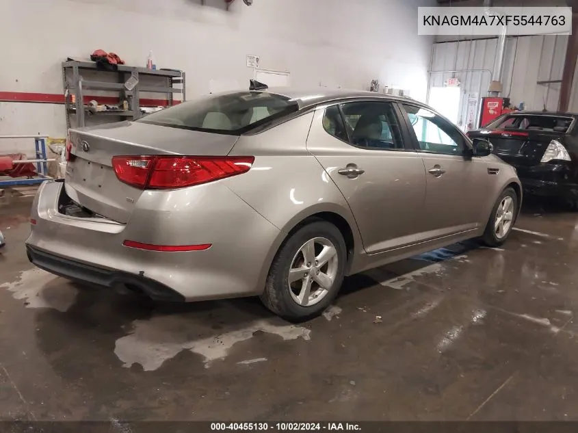 2015 Kia Optima Lx VIN: KNAGM4A7XF5544763 Lot: 40455130