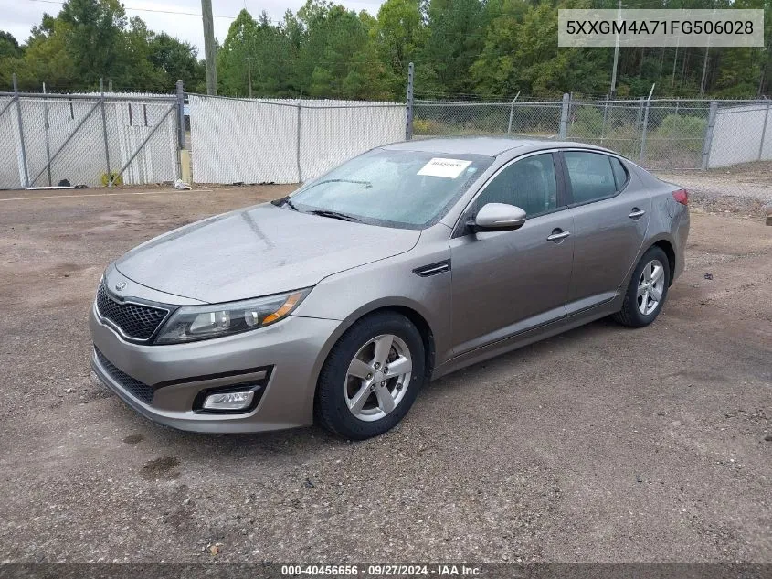 2015 Kia Optima Lx VIN: 5XXGM4A71FG506028 Lot: 40456656