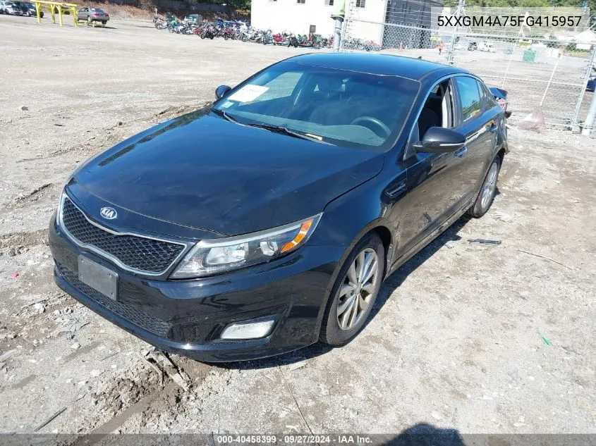 2015 Kia Optima Lx VIN: 5XXGM4A75FG415957 Lot: 40458399