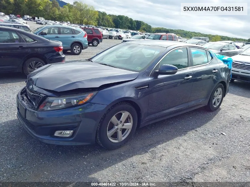 5XXGM4A70FG431581 2015 Kia Optima Lx