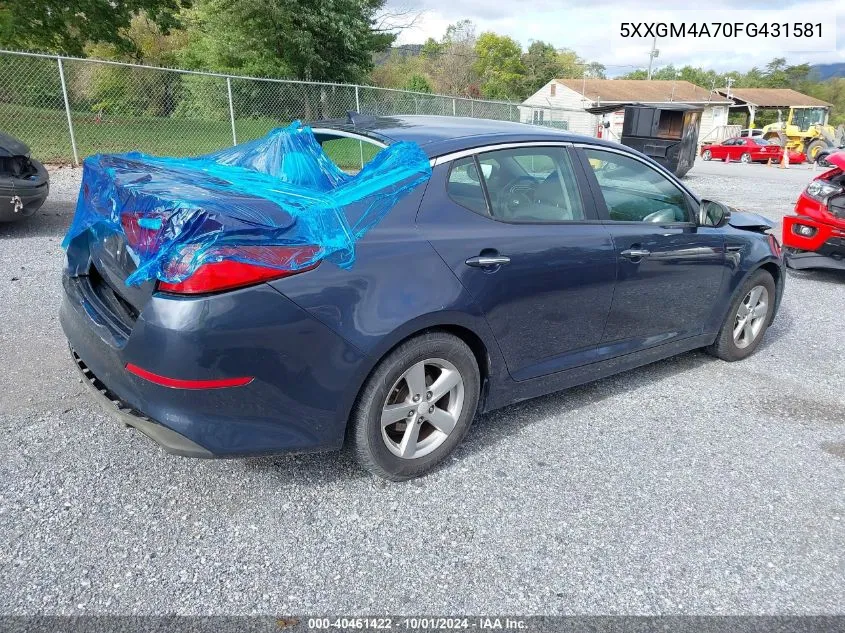 5XXGM4A70FG431581 2015 Kia Optima Lx