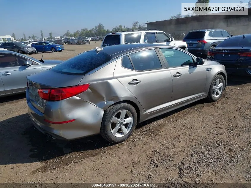 2015 Kia Optima Lx VIN: 5XXGM4A79FG394921 Lot: 40463157