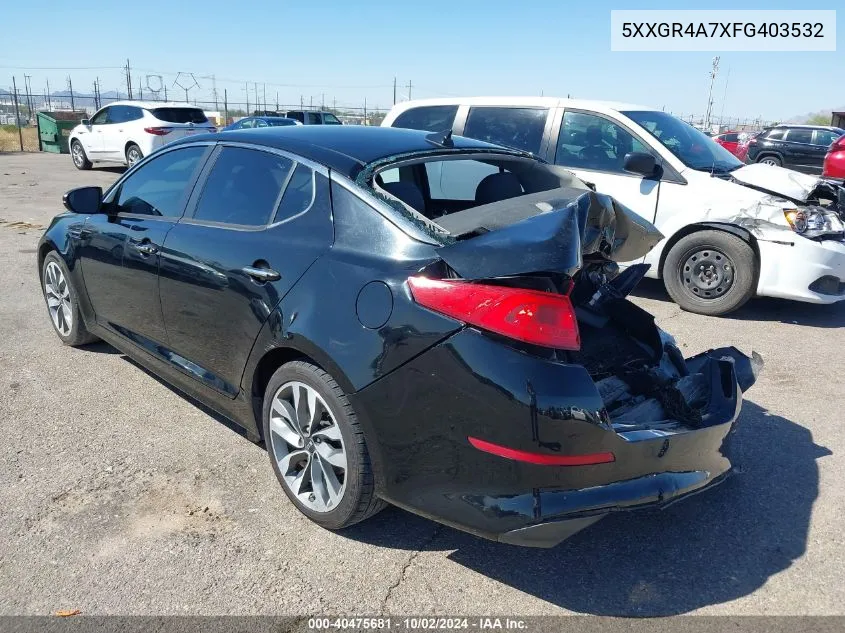 2015 Kia Optima Sx VIN: 5XXGR4A7XFG403532 Lot: 40475681