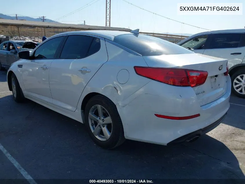 5XXGM4A71FG402624 2015 Kia Optima Lx