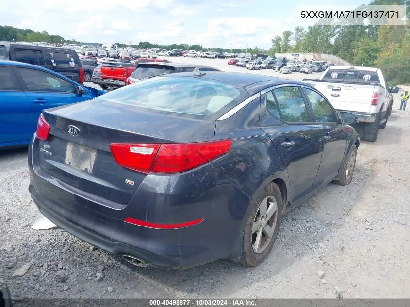 2015 Kia Optima Lx VIN: 5XXGM4A71FG437471 Lot: 40498877