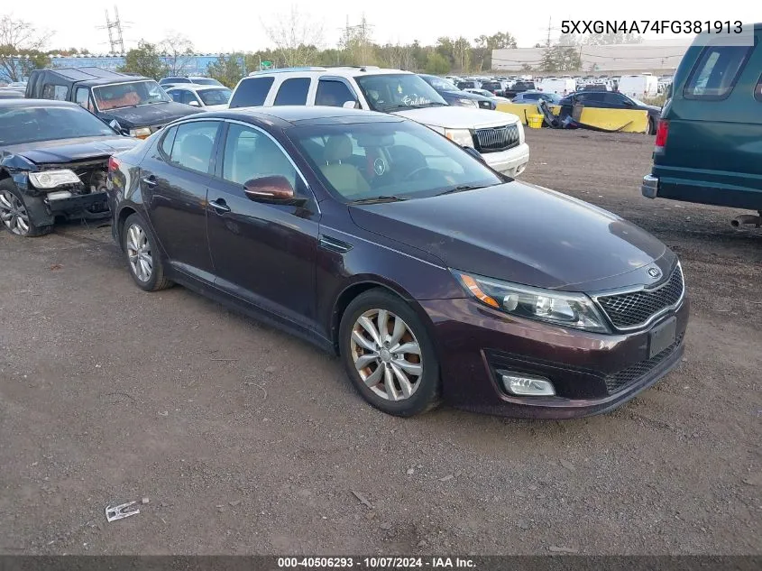 2015 Kia Optima Ex VIN: 5XXGN4A74FG381913 Lot: 40506293