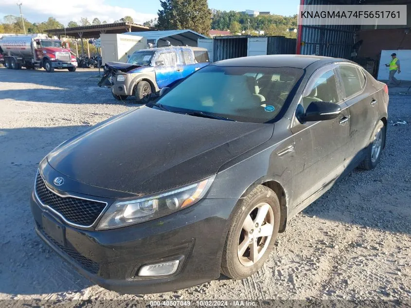 KNAGM4A74F5651761 2015 Kia Optima Lx