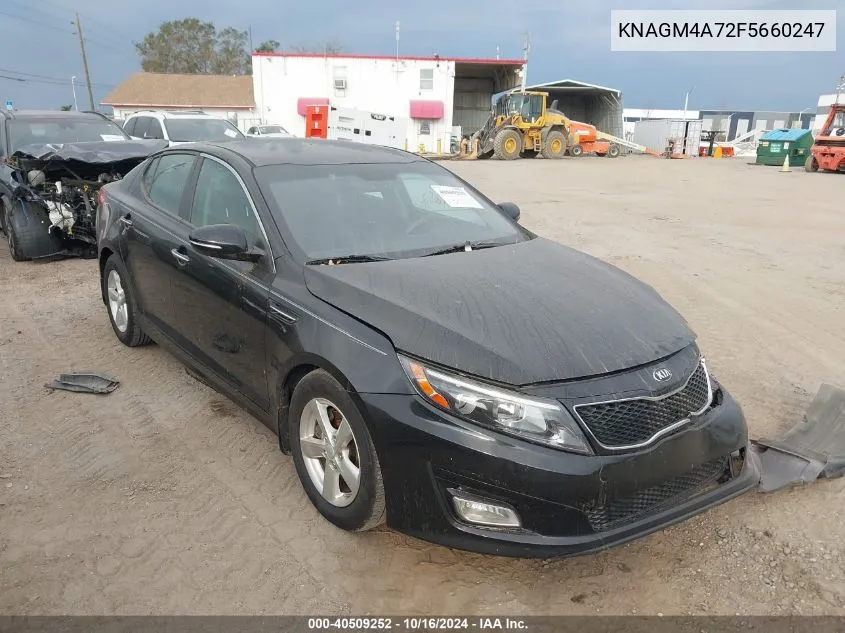 2015 Kia Optima Lx VIN: KNAGM4A72F5660247 Lot: 40509252