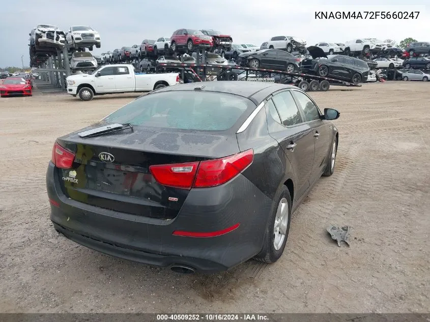 2015 Kia Optima Lx VIN: KNAGM4A72F5660247 Lot: 40509252