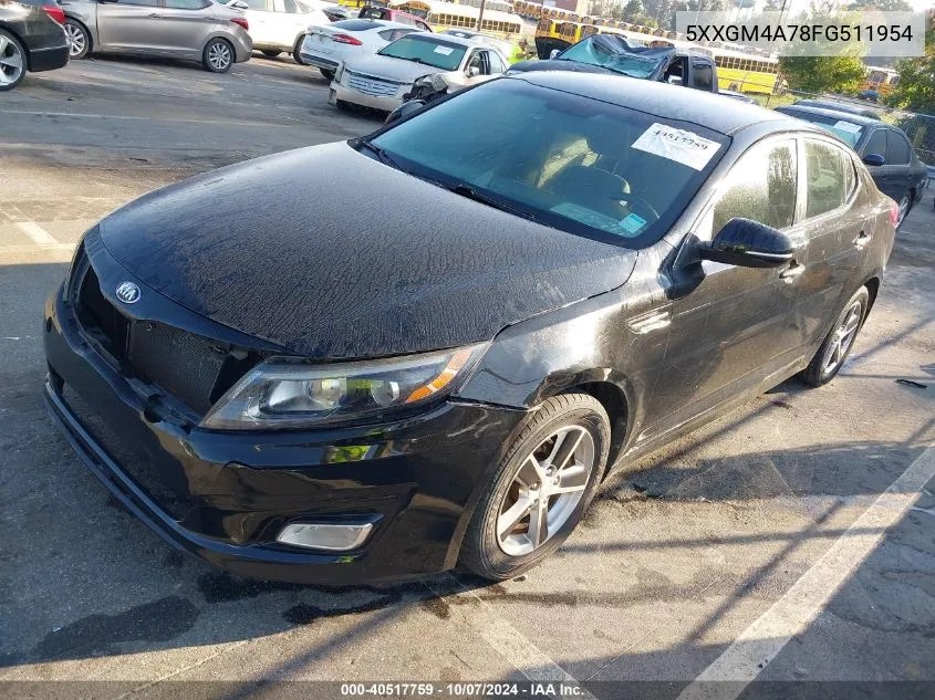 2015 Kia Optima Lx VIN: 5XXGM4A78FG511954 Lot: 40517759