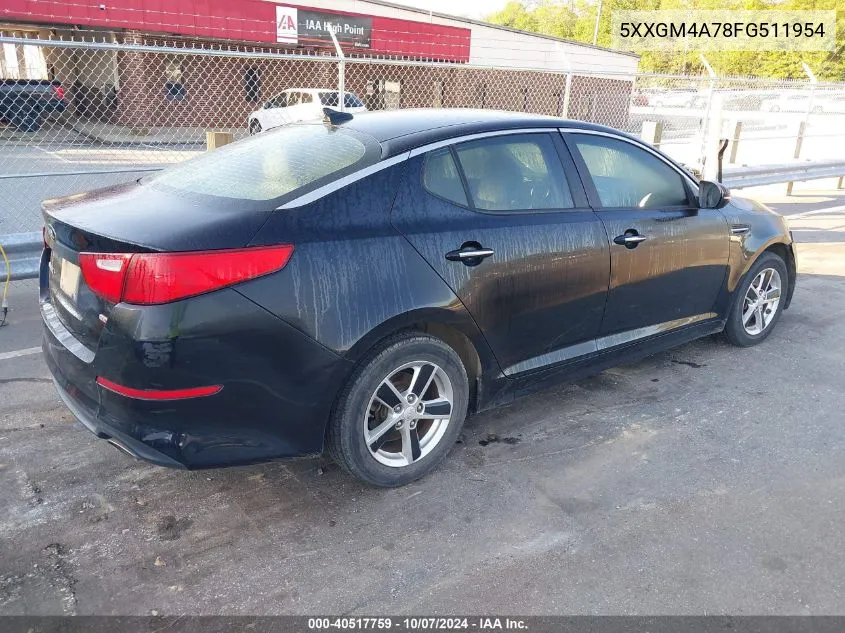 5XXGM4A78FG511954 2015 Kia Optima Lx