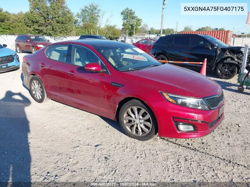 2015 Kia Optima Ex VIN: 5XXGN4A75FG407175 Lot: 40520177