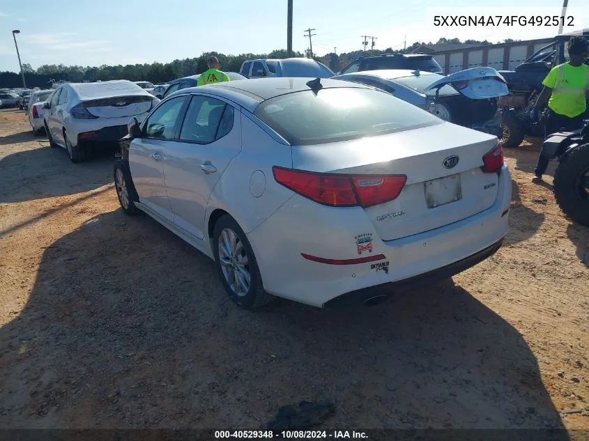 2015 Kia Optima Ex VIN: 5XXGN4A74FG492512 Lot: 40529348