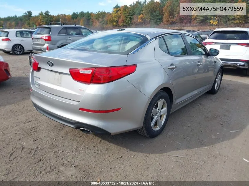 2015 Kia Optima Lx VIN: 5XXGM4A75FG479559 Lot: 40533732