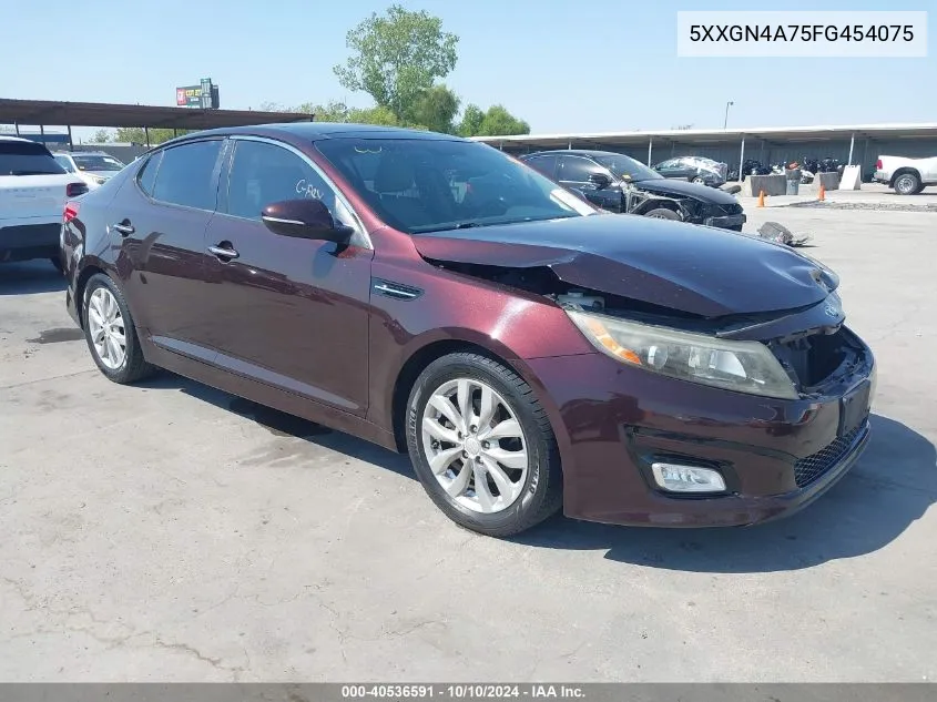 2015 Kia Optima Ex VIN: 5XXGN4A75FG454075 Lot: 40536591