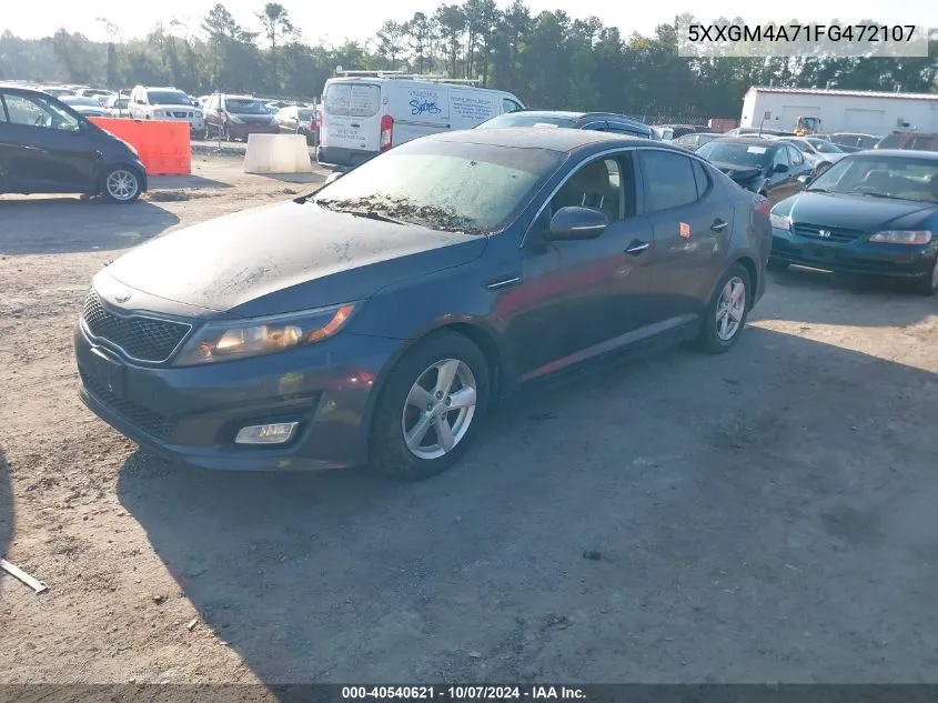 2015 Kia Optima Lx VIN: 5XXGM4A71FG472107 Lot: 40540621