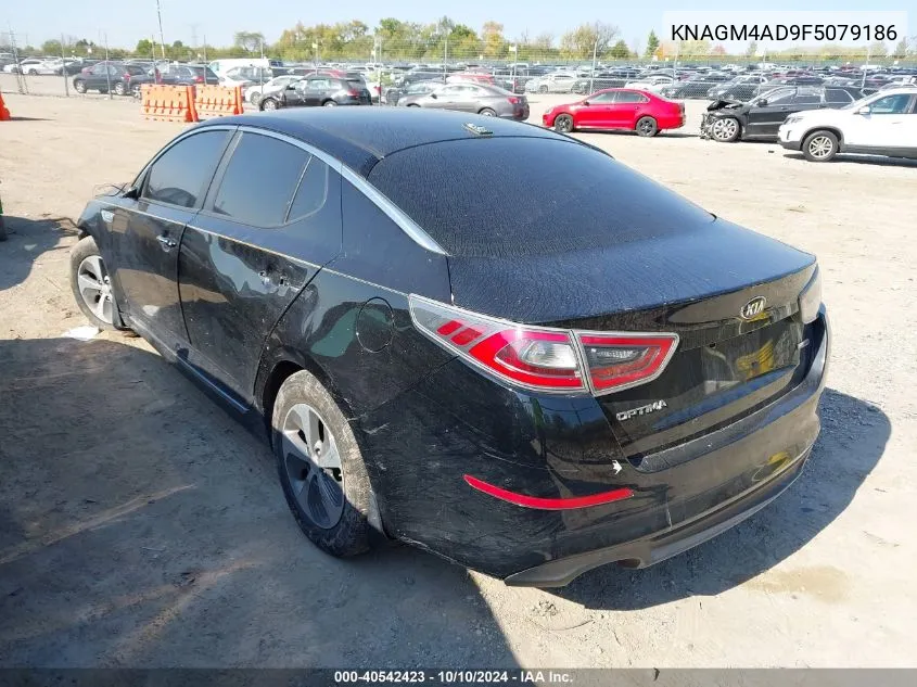 2015 Kia Optima Hybrid VIN: KNAGM4AD9F5079186 Lot: 40542423