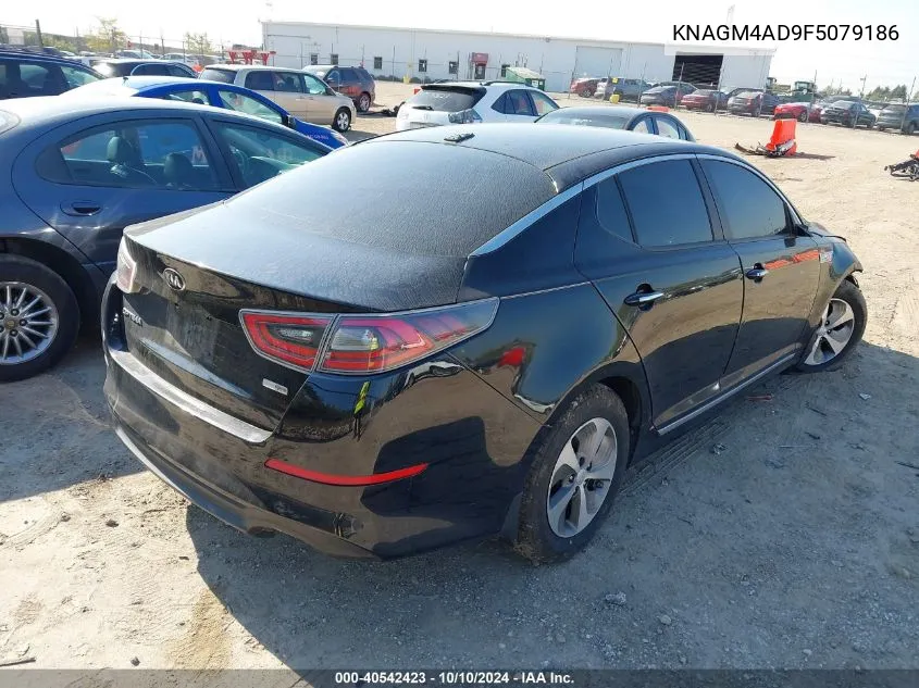 2015 Kia Optima Hybrid VIN: KNAGM4AD9F5079186 Lot: 40542423