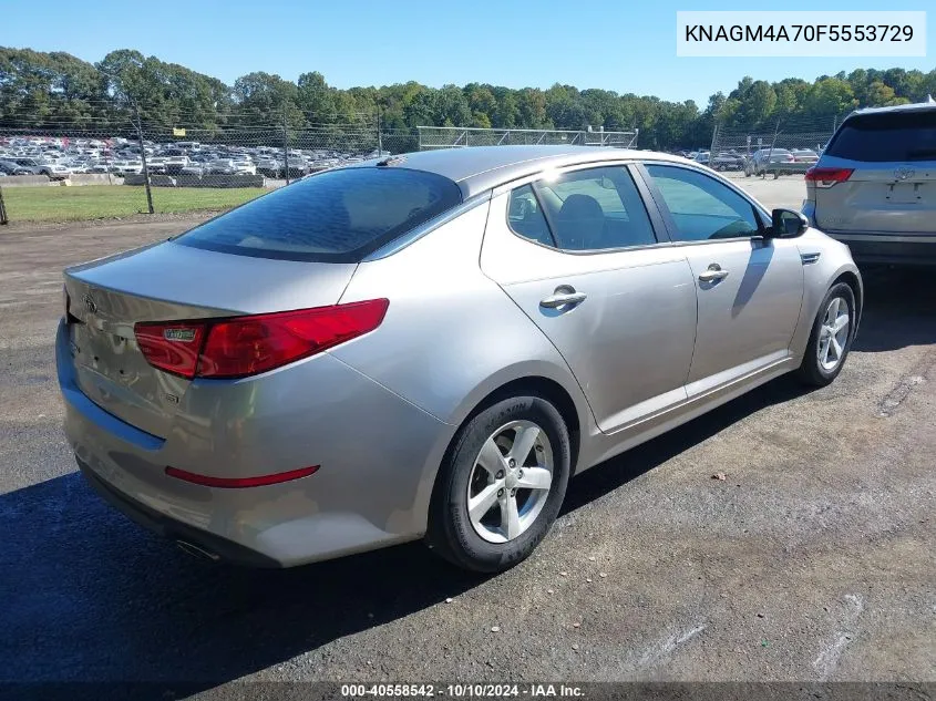 KNAGM4A70F5553729 2015 Kia Optima Lx