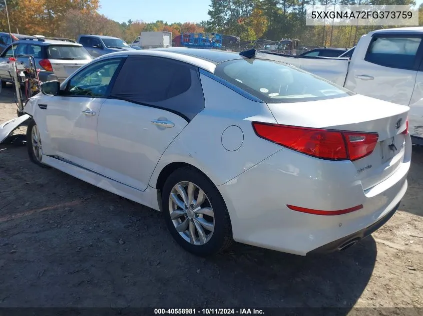 2015 Kia Optima Ex VIN: 5XXGN4A72FG373759 Lot: 40558981