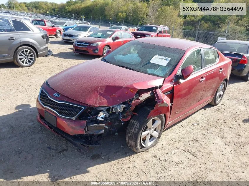 2015 Kia Optima Lx VIN: 5XXGM4A78FG364499 Lot: 40560209