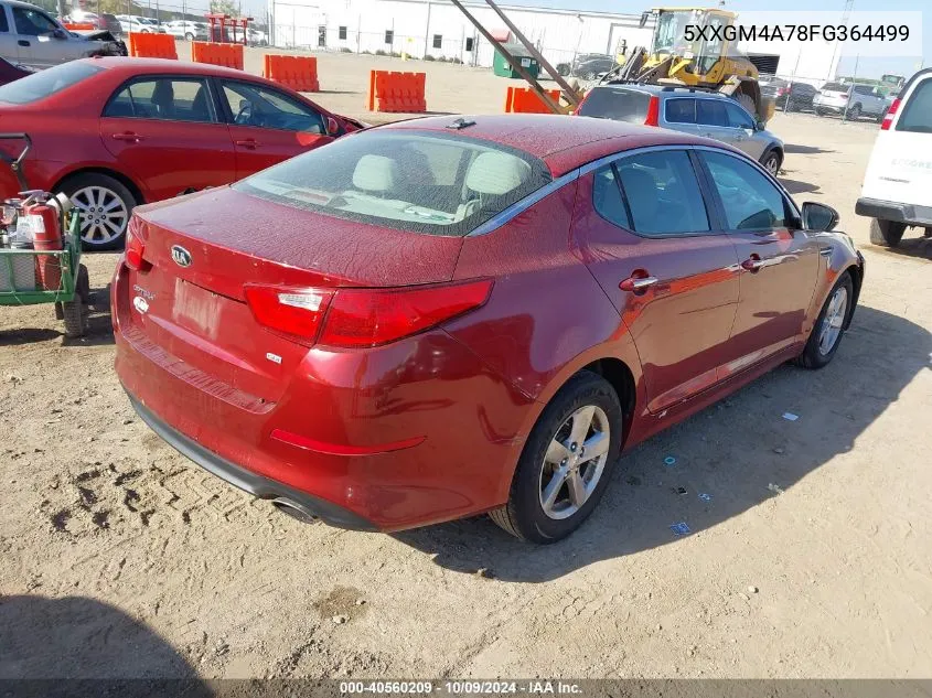 2015 Kia Optima Lx VIN: 5XXGM4A78FG364499 Lot: 40560209