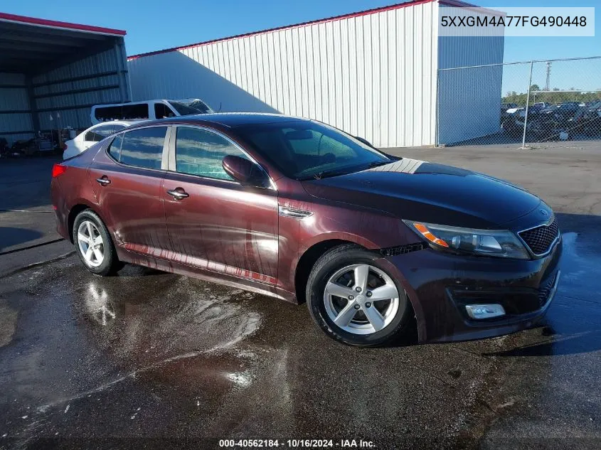 2015 Kia Optima Lx VIN: 5XXGM4A77FG490448 Lot: 40562184