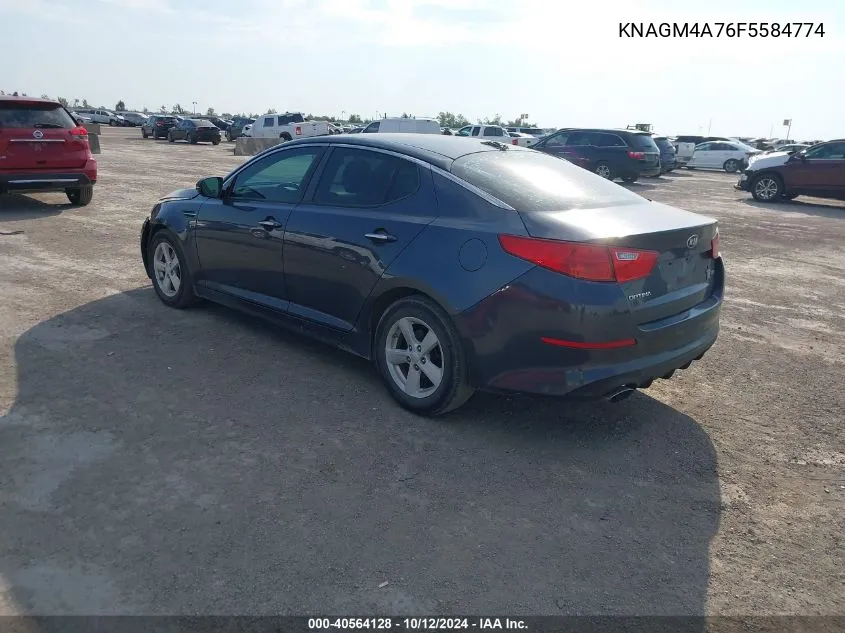 2015 Kia Optima Lx VIN: KNAGM4A76F5584774 Lot: 40564128