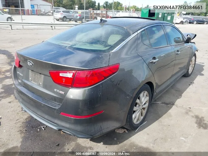 2015 Kia Optima Ex VIN: 5XXGN4A77FG384661 Lot: 40565367