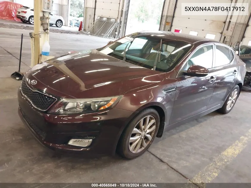 2015 Kia Optima Ex VIN: 5XXGN4A78FG417912 Lot: 40565849