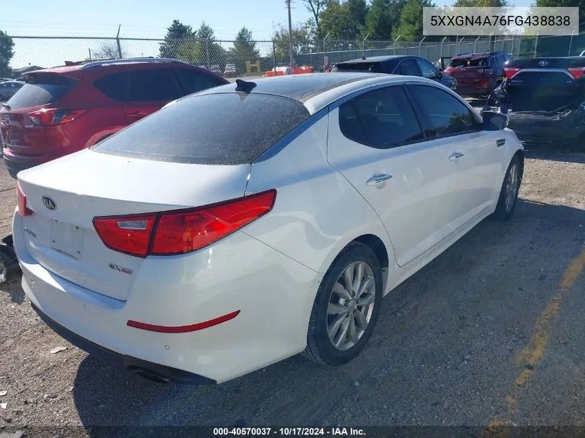 2015 Kia Optima Ex VIN: 5XXGN4A76FG438838 Lot: 40570037