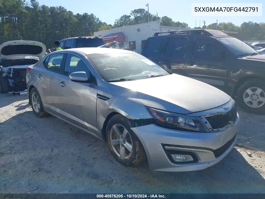 2015 Kia Optima Lx VIN: 5XXGM4A70FG442791 Lot: 40576205