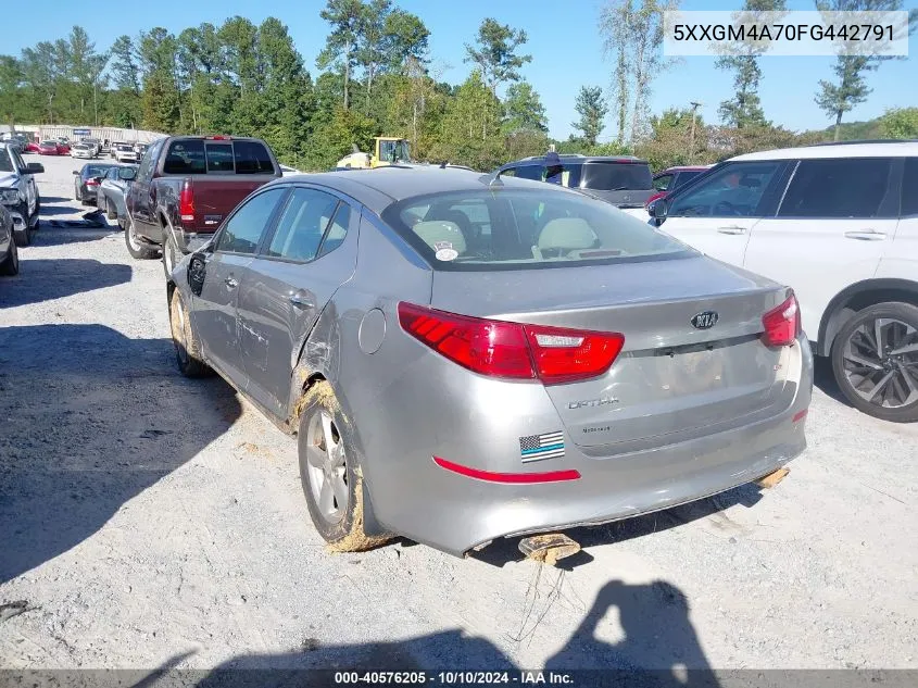 5XXGM4A70FG442791 2015 Kia Optima Lx