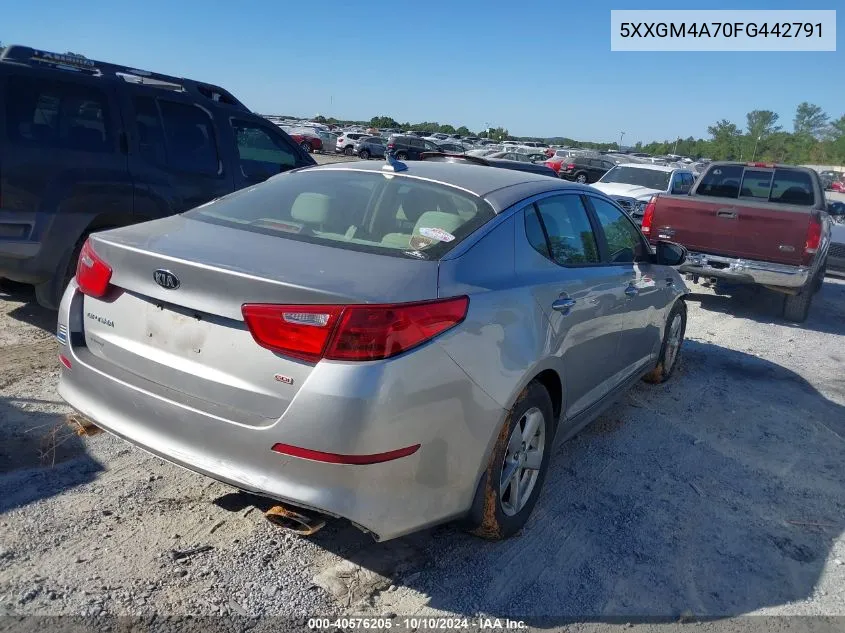 5XXGM4A70FG442791 2015 Kia Optima Lx