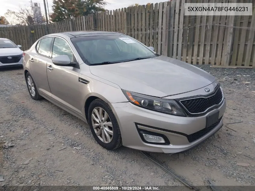 2015 Kia Optima Ex VIN: 5XXGN4A78FG446231 Lot: 40585509