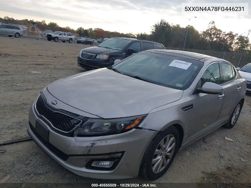 2015 Kia Optima Ex VIN: 5XXGN4A78FG446231 Lot: 40585509