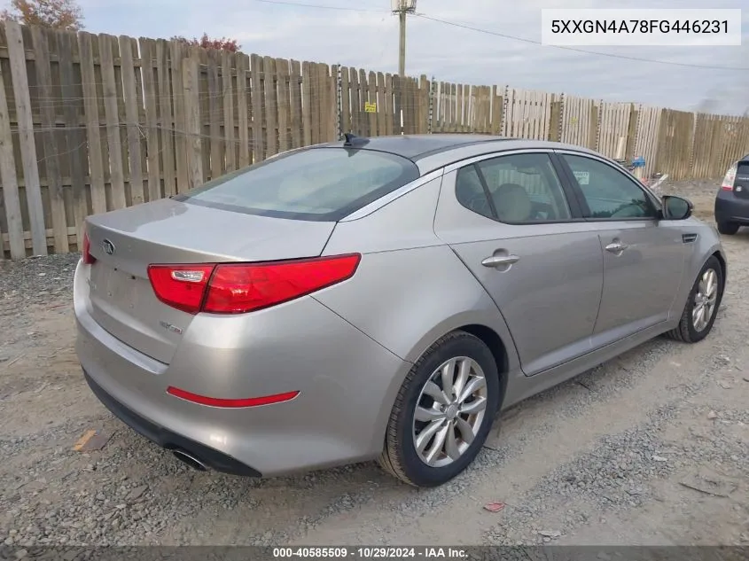 2015 Kia Optima Ex VIN: 5XXGN4A78FG446231 Lot: 40585509