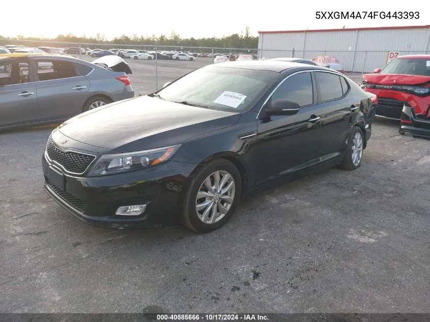 2015 Kia Optima Lx VIN: 5XXGM4A74FG443393 Lot: 40585666