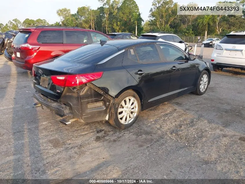 2015 Kia Optima Lx VIN: 5XXGM4A74FG443393 Lot: 40585666