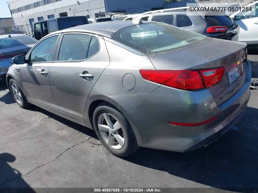 2015 Kia Optima Lx VIN: 5XXGM4A77FG501254 Lot: 40587655