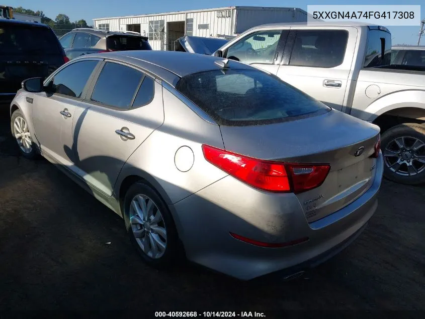 2015 Kia Optima Ex VIN: 5XXGN4A74FG417308 Lot: 40592668