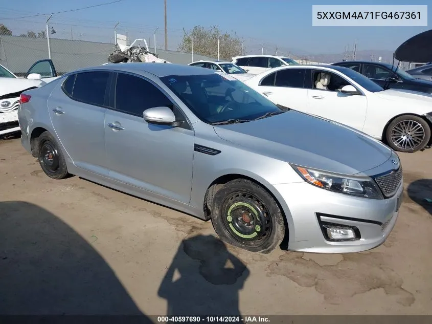 2015 Kia Optima Lx VIN: 5XXGM4A71FG467361 Lot: 40597690