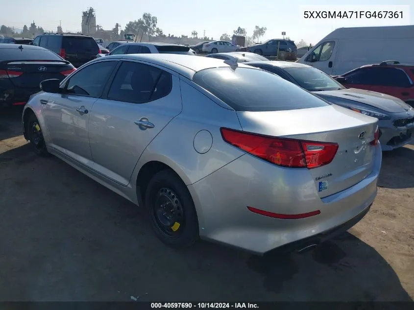 5XXGM4A71FG467361 2015 Kia Optima Lx