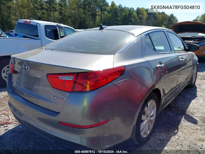 2015 Kia Optima Ex VIN: 5XXGN4A78FG504810 Lot: 40597912