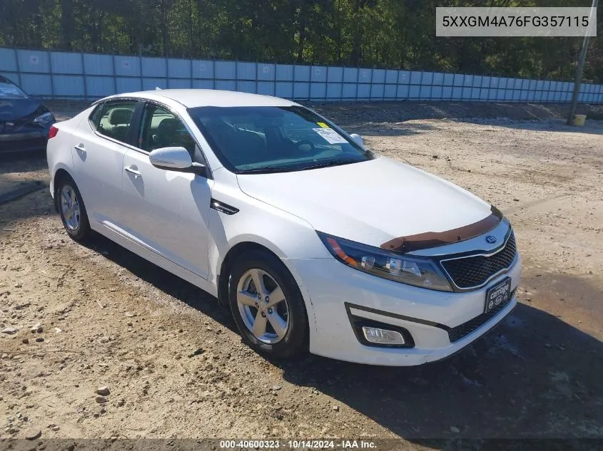 5XXGM4A76FG357115 2015 Kia Optima Lx