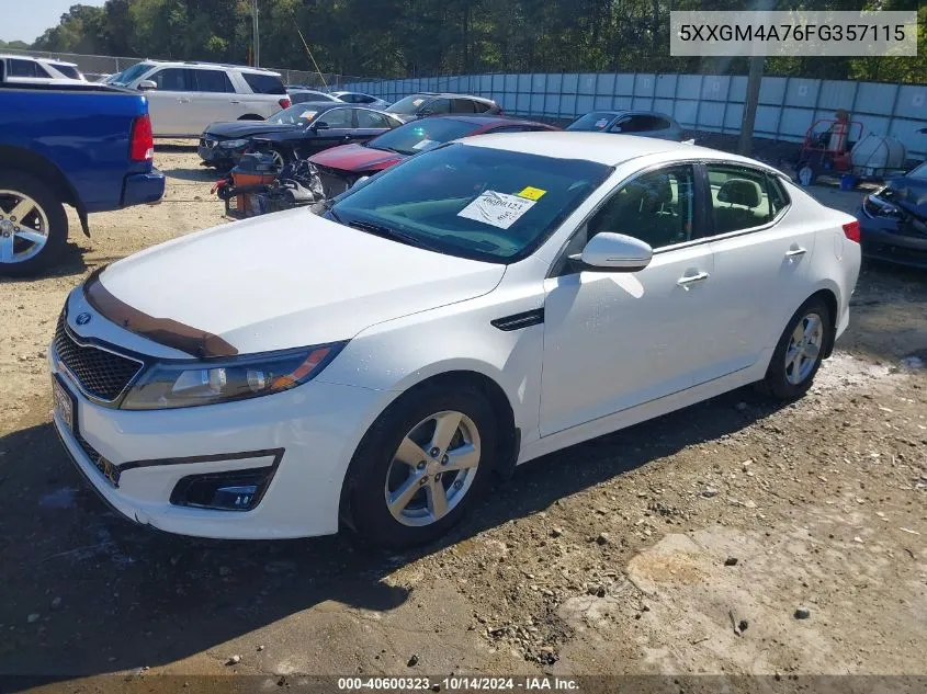 5XXGM4A76FG357115 2015 Kia Optima Lx